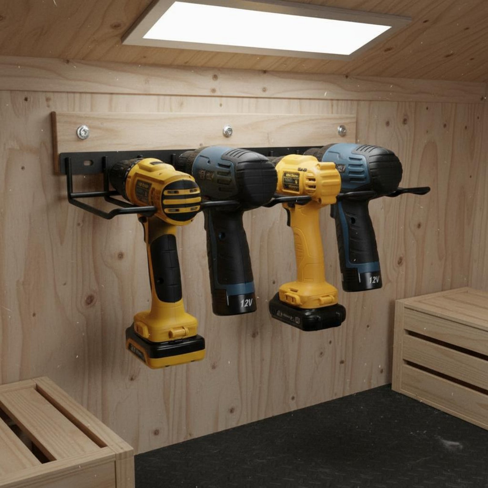 Power Tools For Workshop - Wall Mount Drill Holder Easy Installation