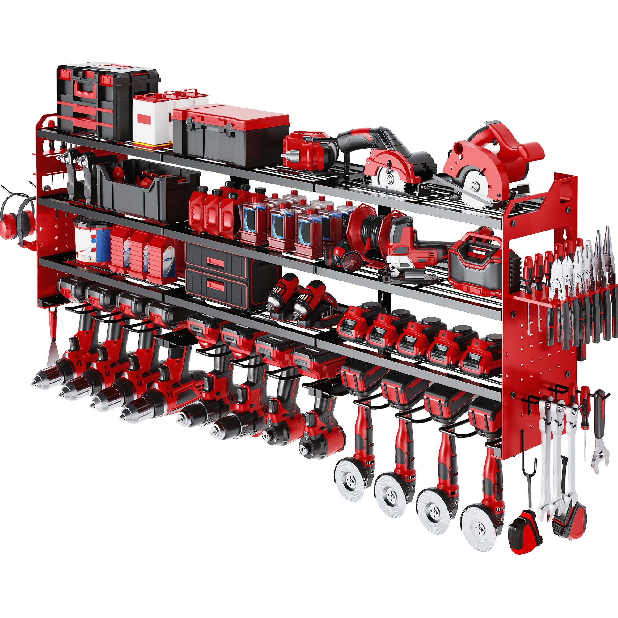 Power Tools In Workshop - 4 Layer Power Tool Organizer Wall