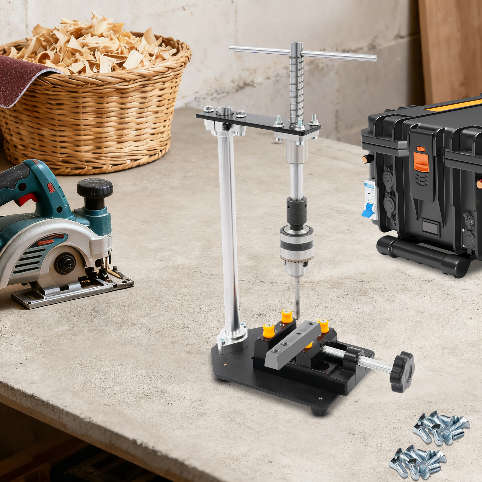 Workshop Tools Bench - Manual Tapping Machine with 6 Taps