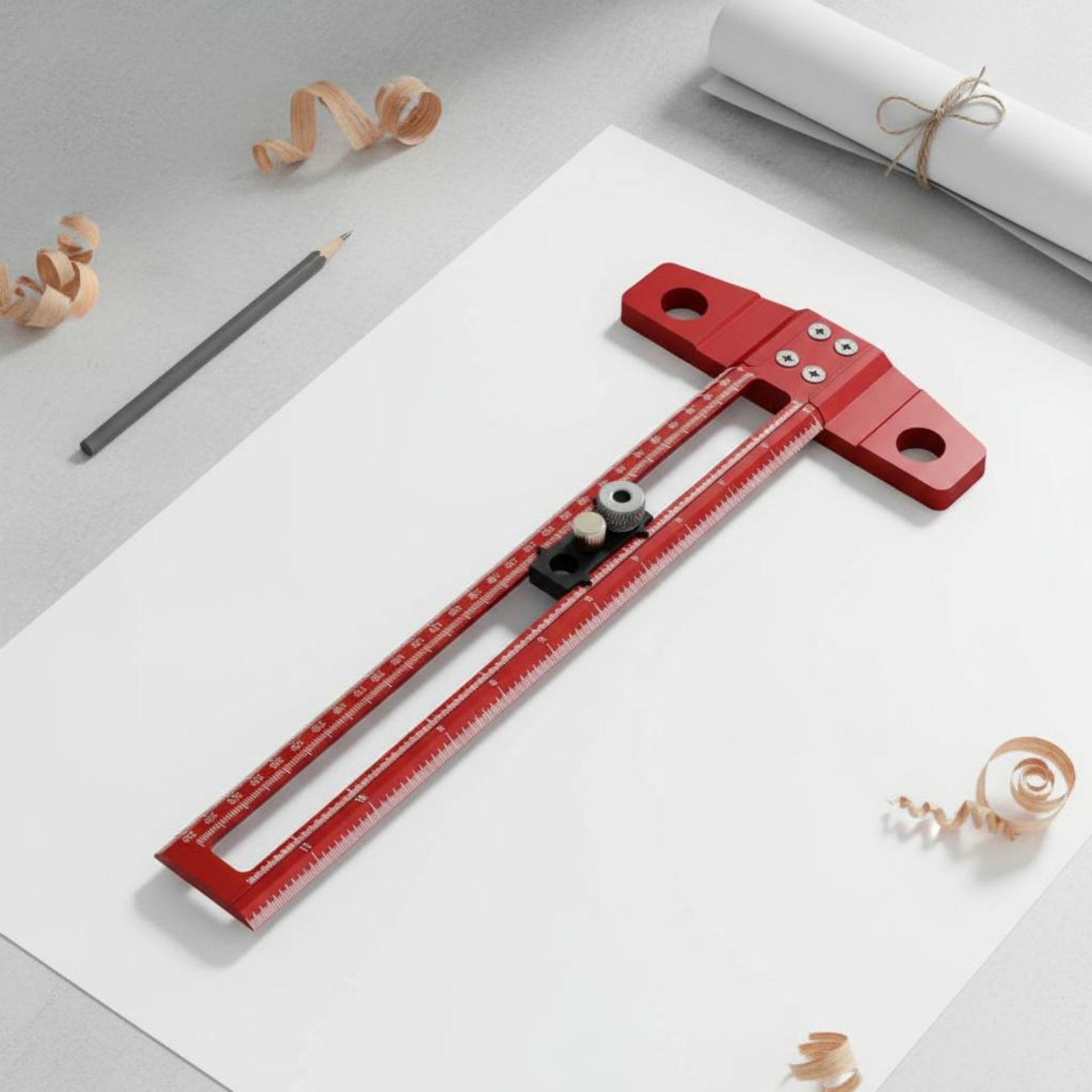 T-Square Ruler Drill Hole Guid - огляд і ціна Marking Tools In Workshop