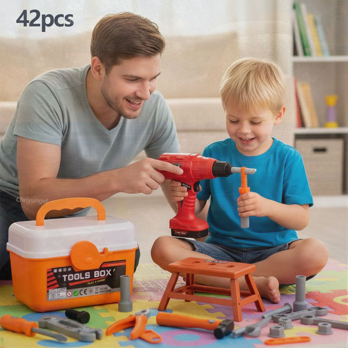 38/41 PCS Pretend Tools Kit Ki - огляд і ціна Tools Workshop For Kids