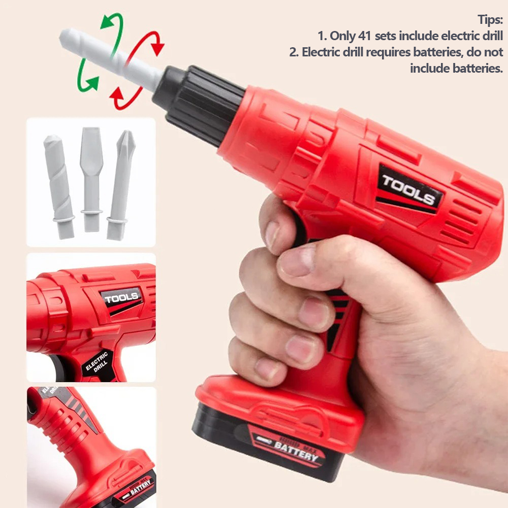 38/41 PCS Pretend Tools Kit Ki - огляд і ціна Tools Workshop For Kids