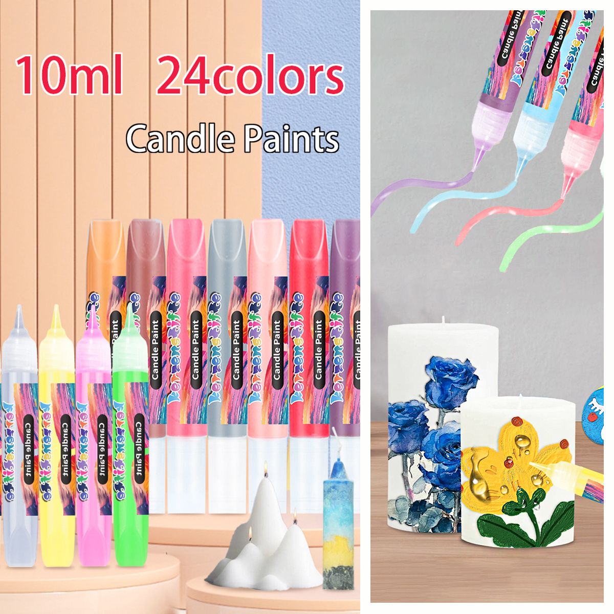 24Colors 10Ml Candle Paints Hi - огляд і ціна Tools Workshop For Kids
