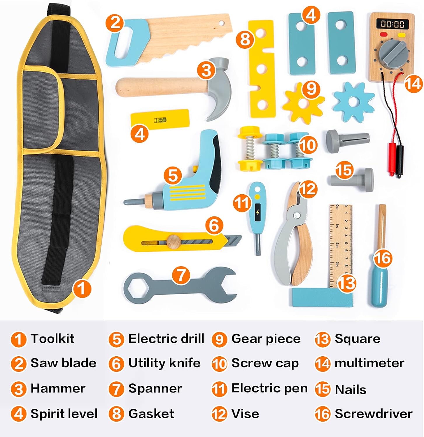 Wooden Kids Tool Set , Pretend - огляд і ціна Tools Workshop For Kids