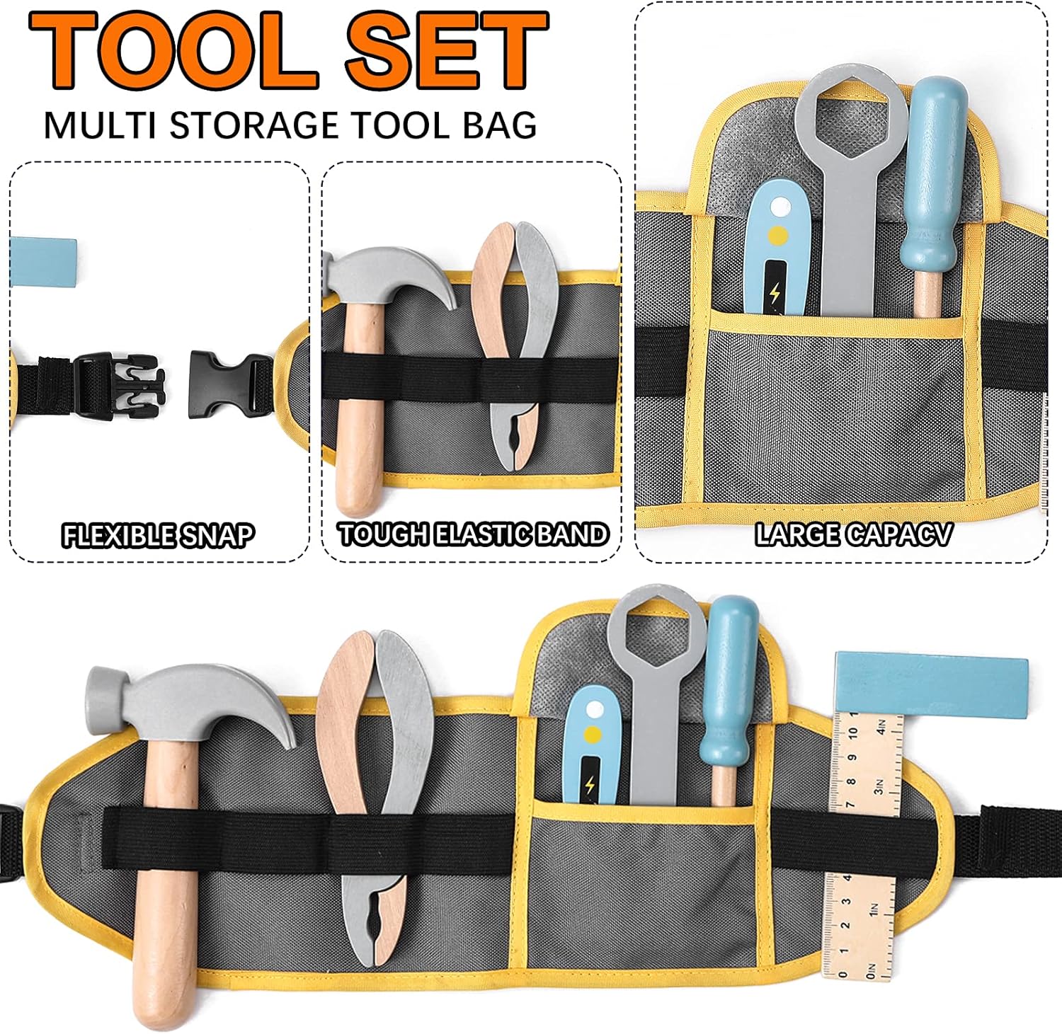 Wooden Kids Tool Set , Pretend - огляд і ціна Tools Workshop For Kids