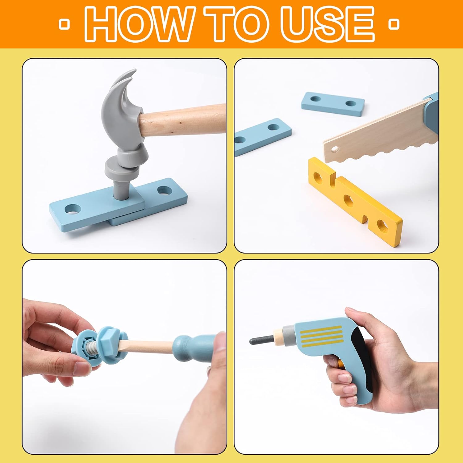 Wooden Kids Tool Set , Pretend - огляд і ціна Tools Workshop For Kids