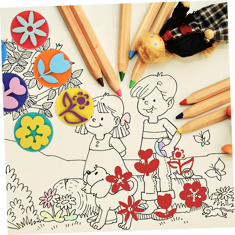6Pcs/bag Foam Stamps for Paint - огляд і ціна Tools Workshop For Kids