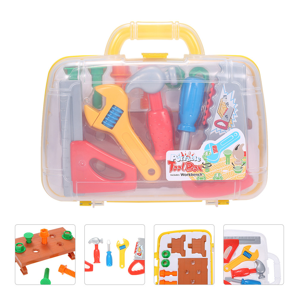 1Set Plastic Toolbox Pretend P - огляд і ціна Tools Workshop For Kids
