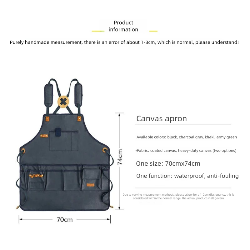 Heavy-Duty Thick Canvas Apron  - огляд і ціна Workshop Tools Logo