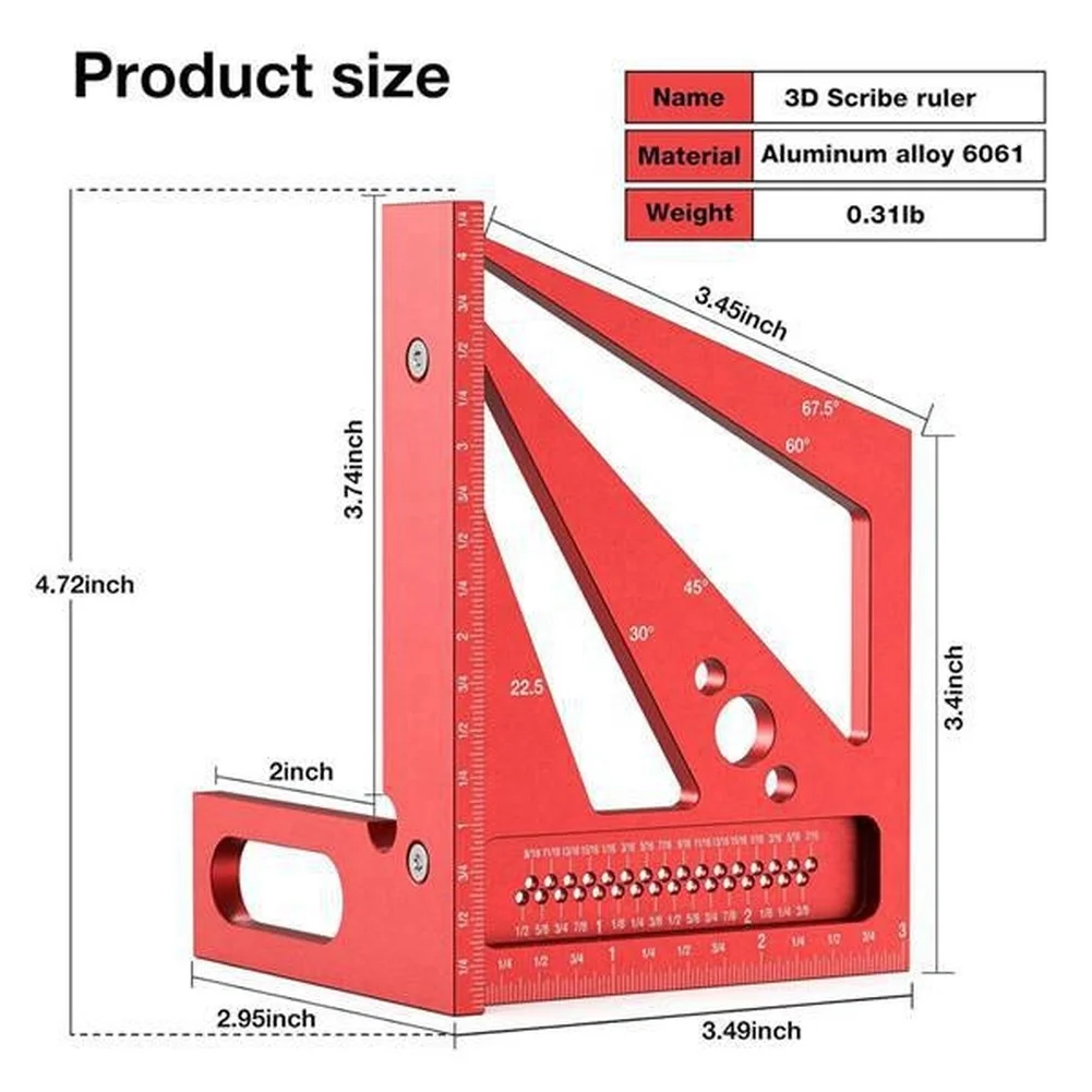 Red 3D Multi Angle Measuring R - огляд і ціна Marking Tools In Workshop