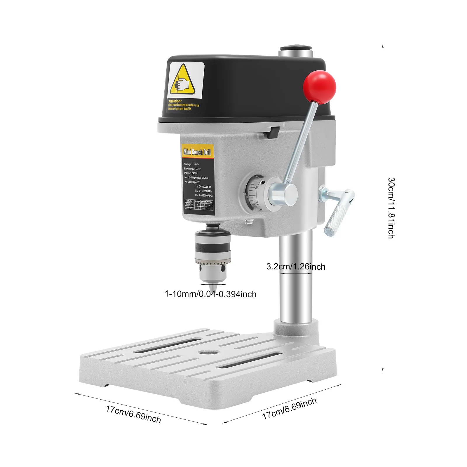 Electric Mini Bench Drill Pres - огляд і ціна Drill Press Bench